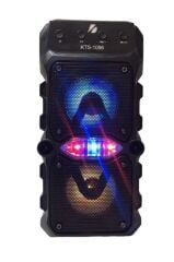 KTS-1096 Siyah Bluetooth Parti Hoparlörü 3 Inç × 2 Kablosuz Speaker Radyo-usb-tf Girişli