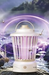 Elektrikli Sinek Öldürücü Şarjlı Uv Işıklı Lamba Sivrisinek Kovucu Sineksavar SSK12 Beyaz