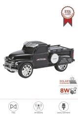 Bluetooth Hoparlör Pickup Araba Güneş Enerjili Speaker D54 Siyah