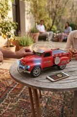 Bluetooth Hoparlör Pickup Araba Güneş Enerjili Speaker D54 Kırmızı