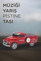 Torima D54 Kırmızı Pickup Araba Bluetooth Hoparlör Güneş Enerjili Speaker