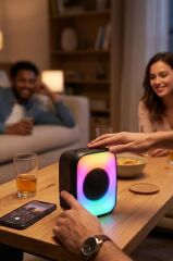 Bluetooth Hoparlör Işıklı Taşınabilir Speaker GTS1867 Siyah
