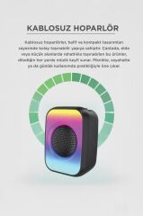Bluetooth Hoparlör Işıklı Taşınabilir Speaker GTS1867 Siyah