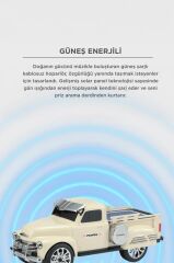 Bluetooth Hoparlör Pickup Araba Güneş Enerjili Speaker D54 Bej