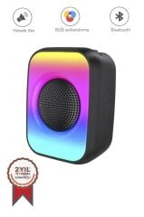 Bluetooth Hoparlör Işıklı Taşınabilir Speaker GTS1867 Siyah
