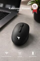 Mouse Çift Modlu Sessiz Kablosuz Fare TM17 Siyah