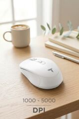 Mouse Çift Modlu Sessiz Kablosuz Fare TM17 Beyaz