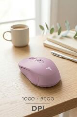 Mouse Çift Modlu Sessiz Kablosuz Fare TM17 Pembe