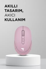 Torima TM-17 Pembe Çift Modlu Sessiz Kablosuz Mouse Fare