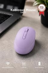 Mouse Çift Modlu Sessiz Kablosuz Fare TM17 Mor