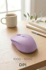 Mouse Çift Modlu Sessiz Kablosuz Fare TM17 Mor