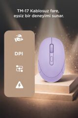 Torima Mouse Çift Modlu Sessiz Kablosuz Fare TM17 Mor