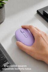 Mouse Çift Modlu Sessiz Kablosuz Fare TM17 Mor