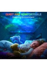 Astronot Projektör Işıklı Galaksi Samanyolu Yıldız Gece Lambası LW6 Mini Beyaz