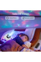 Astronot Projektör Işıklı Galaksi Samanyolu Yıldız Gece Lambası LW6 Mini Beyaz