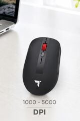 Mouse Çift Modlu Sessiz Kablosuz Fare TM18 Siyah