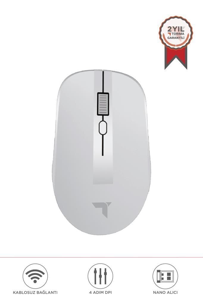Torima TM-18 Beyaz Çift Modlu Sessiz Kablosuz Mouse Fare