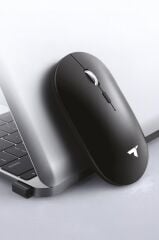 Mouse Çift Modlu Sessiz Kablosuz Fare TM19 Siyah