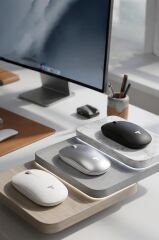Mouse Çift Modlu Sessiz Kablosuz Fare TM19 Beyaz