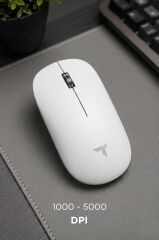 Mouse Çift Modlu Sessiz Kablosuz Fare TM19 Beyaz