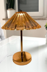 LW-14  Gold Abajur Kristal Elmas Masa Lambası Dokunmatik Romantik Akrilik Led Gece Lambası