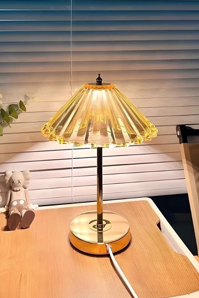 LW-14  Gold Abajur Kristal Elmas Masa Lambası Dokunmatik Romantik Akrilik Led Gece Lambası