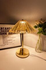 LW-14  Gold Abajur Kristal Elmas Masa Lambası Dokunmatik Romantik Akrilik Led Gece Lambası