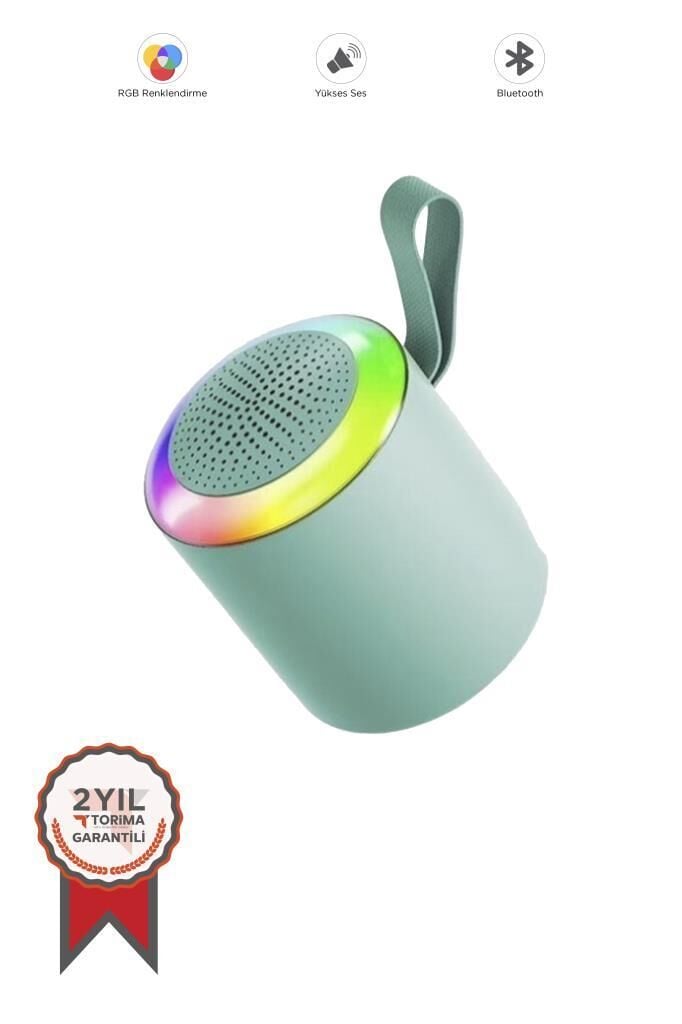 Bluetooth Hoparlör SD USB Destekli Taşınabilir Speaker D24 Yeşil
