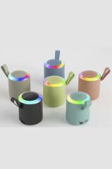Bluetooth Hoparlör SD USB Destekli Taşınabilir Speaker D24 Yeşil