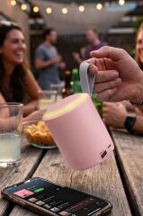 Bluetooth Hoparlör SD USB Destekli Taşınabilir Speaker D24 Pembe