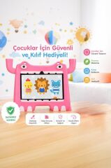 Tablet 4GB 128GB Android 13 Kılıf Hediyeli Çocuk Tableti T16 Kırmızı