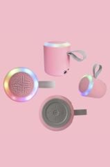 Torima D24 Pembe SD/USB Girişli Taşınabilir Bluetooth Hoparlör