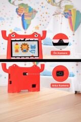 Tablet 4GB 128GB Android 13 Kılıf Hediyeli Çocuk Tableti T16 Pembe