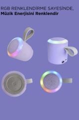 Bluetooth Hoparlör SD USB Destekli D24 Mor