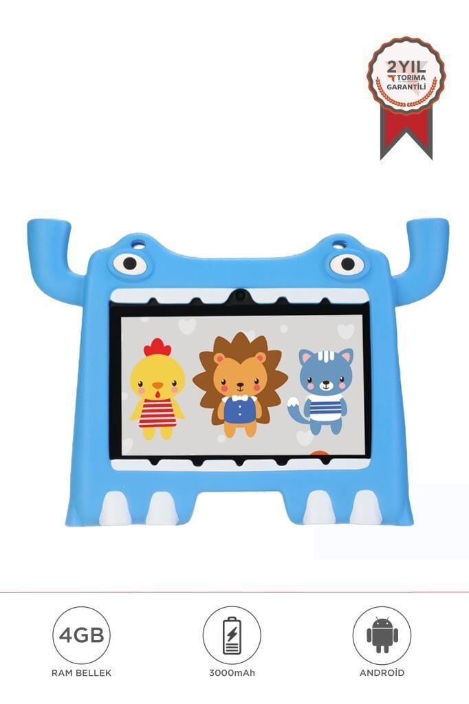 Torima T16 Mavi 4GB +128 GB Tablet Android 13 Çocuk Tableti Kılıf Hediyeli