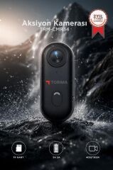 Aksiyon Kamerası 1080 P Manyetik Giyilebilir Geniş Açılı Klips Tasarımlı Kamera CMR34 Siyah