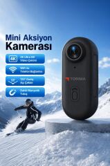 Aksiyon Kamerası 1080 P Manyetik Giyilebilir Geniş Açılı Klips Tasarımlı Kamera CMR34 Siyah