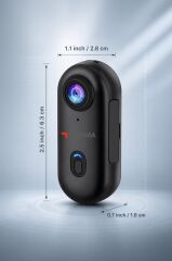 Aksiyon Kamerası 1080 P Manyetik Giyilebilir Geniş Açılı Klips Tasarımlı Kamera CMR34 Siyah