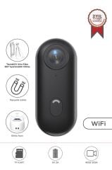 Aksiyon Kamerası 4K Manyetik Giyilebilir Geniş Açılı Klips Tasarımlı Motorsiklet Kamerası CMR34 Siyah