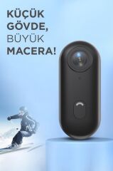 Aksiyon Kamerası 1080 P Manyetik Giyilebilir Geniş Açılı Klips Tasarımlı Kamera CMR34 Siyah