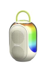 Bluetooth Hoparlör Çift Mikrofonlu Kablosuz Parti Speaker D52 Beyaz