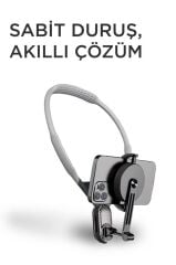 Telefon Tutucu Boyuna Asılabilen Manyetik Tutucu JX058 Gri