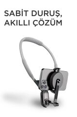 Telefon Tutucu Boyuna Asılabilen Manyetik Tutucu JX058 Gri