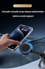 Telefon Tutucu Boyuna Asılabilen Manyetik Tutucu JX058 Gri
