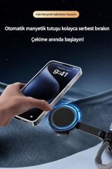 Telefon Tutucu Boyuna Asılabilen Manyetik Tutucu JX058 Gri