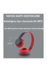 P47 Wıreless Kırmızı 5.0+edr Bluetooth Kablosuz Mp3 Çalar Kulaklık