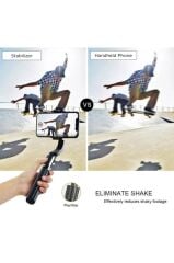 Torima Q08 Siyah Gimbal 360 Derece Uzaktan Kumandalı Taşınabilir Selfie Çubuğu Tripod