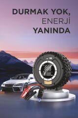 Torima APS-03 Taşnabilir Araç Akü Takviyeli ,Powerbank Destekli ,Işıklı Oto Hava Kompresörü