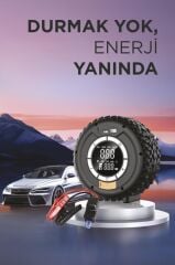 Torima APS-03 Taşınabilir Araç Akü Takviyeli Powerbank Destekli Işıklı Oto Hava Kompresörü