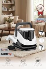 Buharlı Temizleyici Halı ve Koltuk Yıkama Cam Zemin Mutfak Temizleme Buhar Makinesi TCC01 Siyah